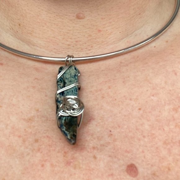 ๐ 3 for $45 Blue Dyed Imperial Jasper (Gemstone) Pendant - Picture 4 of 5